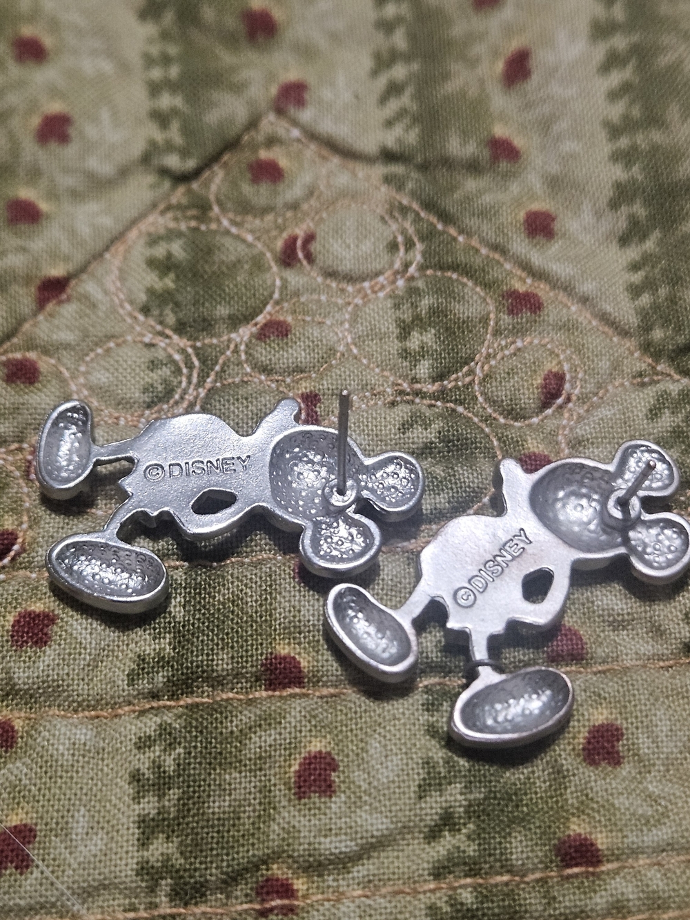 Vintage Mickey Mouse Pewter Earrings - Picture 3 of 4